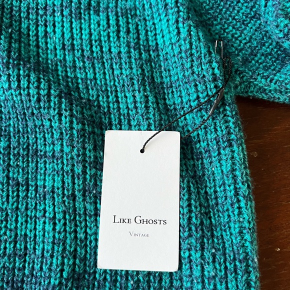 Expressions Men’s Knit Textured Sweater | Turquoise | L - Picture 6 of 9